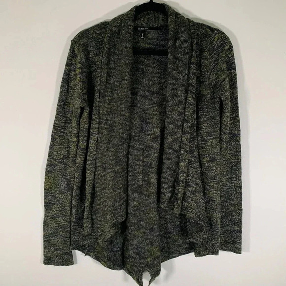 Mac & Jac Cardigan Women’s Small Green Open Front Knit Sweater Cardigan - Picture 1 of 7